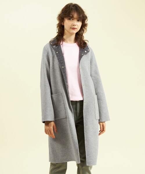 新品　マッキントッシュフィロソフィー　ウールダブルフーデットコート MACKINTOSH PHILOSOPHY｜【WEB&一部店舗限定】ダブルクロス