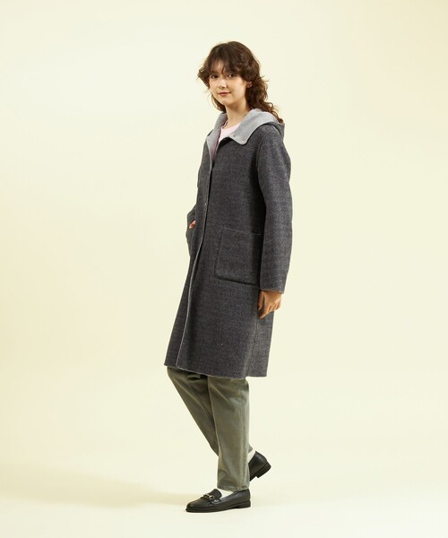 新品　マッキントッシュフィロソフィー　ウールダブルフーデットコート MACKINTOSH PHILOSOPHY｜【WEB&一部店舗限定】ダブルクロス