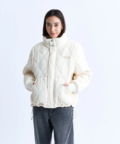 ROXY(ロキシー)の「BRIGHT SOUL /ロキシーロゴベストジャケットドローコード付き2WAYブルゾン(ブルゾン・レディース・ブラック/ホワイト/ブラック系その他・LARGE/MEDIUM/SMALL)」の17枚目の写真