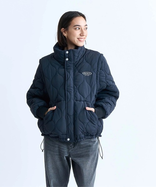 ROXY(ロキシー)の「BRIGHT SOUL /ロキシーロゴベストジャケットドローコード付き2WAYブルゾン(ブルゾン・レディース・ブラック/ホワイト/ブラック系その他・LARGE/MEDIUM/SMALL)」の20枚目の写真