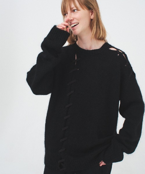 soduk(スドーク)の「【soduk】bridge knit(ニット/セーター・レディース・グレー/ブラック・ONE SIZE)」の18枚目の写真