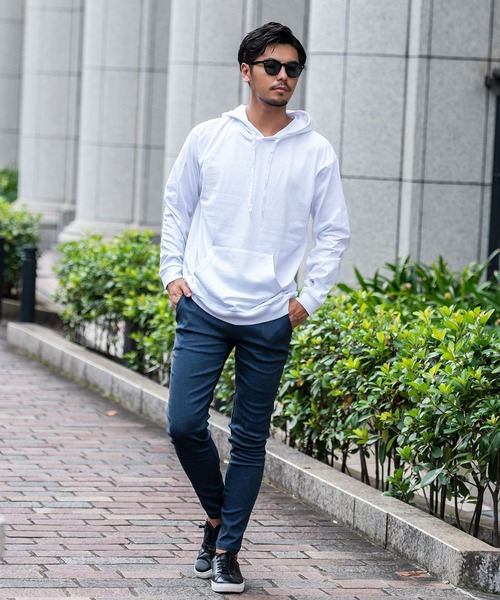 JEMORGAN(ジェーイーモーガン)の「『JEMORGAN LONG JOHNS/ジェーイーモーガンロングジョーンズ』天竺長袖プルパーカー【+】(パーカー・メンズ・オフホワイト/杢グレー/ブラック/ブラウン系1/ネイビー/グリーン/パープル/オレンジ・M/L/XL)」の19枚目の写真