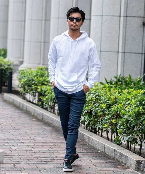 JEMORGAN(ジェーイーモーガン)の「『JEMORGAN LONG JOHNS/ジェーイーモーガンロングジョーンズ』天竺長袖プルパーカー【+】(パーカー・メンズ・オフホワイト/杢グレー/ブラック/ブラウン系1/ネイビー/グリーン/パープル/オレンジ・M/L/XL)」の20枚目の写真