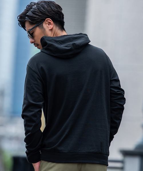 JEMORGAN(ジェーイーモーガン)の「『JEMORGAN LONG JOHNS/ジェーイーモーガンロングジョーンズ』天竺長袖プルパーカー【+】(パーカー・メンズ・オフホワイト/杢グレー/ブラック/ブラウン系1/ネイビー/グリーン/パープル/オレンジ・M/L/XL)」の22枚目の写真