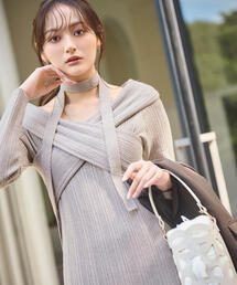 PROPORTION BODY DRESSING | チョーカーニットワンピース / 1215140009(ワンピース)