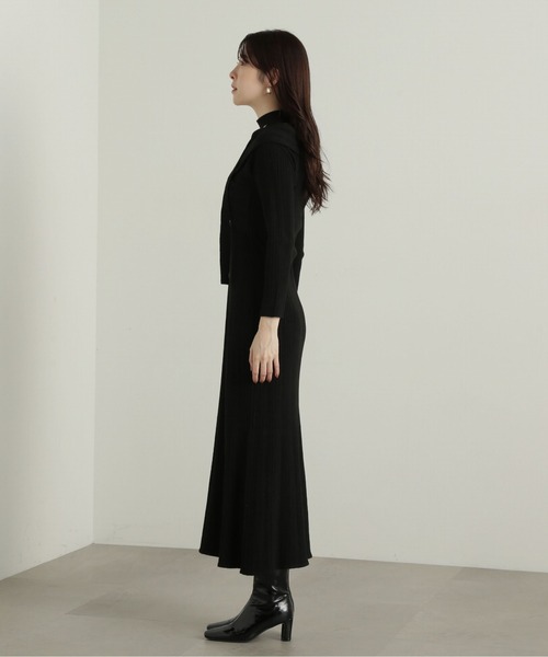 PROPORTION BODY DRESSING（プロポーションボディドレッシング）の「チョーカーニットワンピース / 1215140009（ワンピース・レディース・ブラック/グレー・SMALL/MEDIUM）」の11枚目の写真