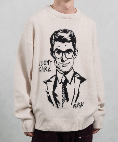 Perushu（ペルーシュ）の「デザインアソートジャガードニット（ニット/セーター・メンズ・ブルー/チャコールグレー/ブラック/アイボリー/ブラウン/ライトグレー/ネイビー・LARGE/MEDIUM）」の14枚目の写真