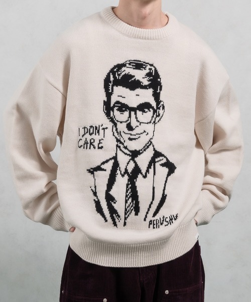 Perushu（ペルーシュ）の「デザインアソートジャガードニット（ニット/セーター・メンズ・ブルー/チャコールグレー/ブラック/アイボリー/ブラウン/ライトグレー/ネイビー・LARGE/MEDIUM）」の15枚目の写真