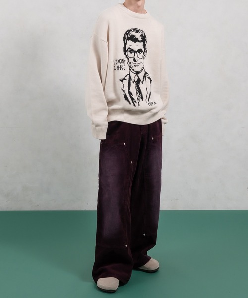 Perushu（ペルーシュ）の「デザインアソートジャガードニット（ニット/セーター・メンズ・ブルー/チャコールグレー/ブラック/アイボリー/ブラウン/ライトグレー/ネイビー・LARGE/MEDIUM）」の17枚目の写真