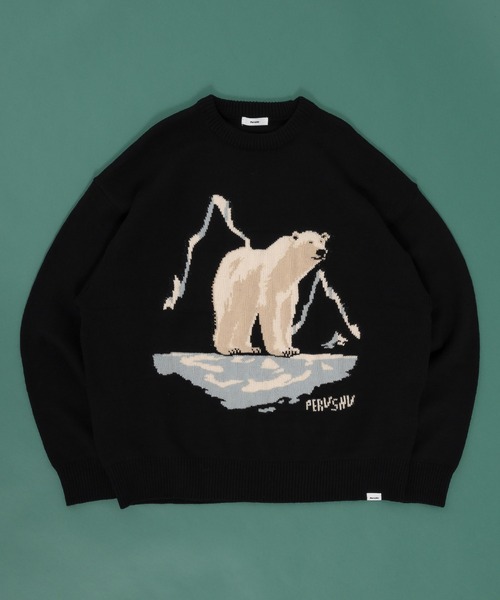 Perushu（ペルーシュ）の「デザインアソートジャガードニット（ニット/セーター・メンズ・ブルー/チャコールグレー/ブラック/アイボリー/ブラウン/ライトグレー/ネイビー・LARGE/MEDIUM）」の13枚目の写真