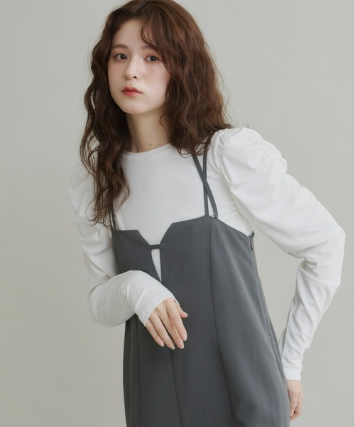 Olu.（オルドット）の「ショルダーデザインカラーカットソー（Tシャツ/カットソー・レディース・ホワイト/イエロー/ミント・FREE）」の2枚目の写真