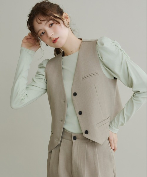 Olu.（オルドット）の「ショルダーデザインカラーカットソー（Tシャツ/カットソー・レディース・ホワイト/イエロー/ミント・FREE）」の3枚目の写真