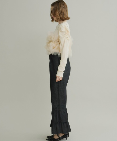 Olu.（オルドット）の「ショルダーデザインカラーカットソー（Tシャツ/カットソー・レディース・ホワイト/イエロー/ミント・FREE）」の8枚目の写真