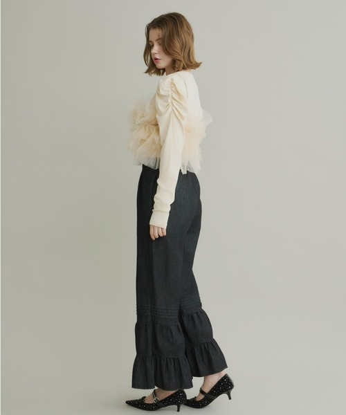 Olu.（オルドット）の「ショルダーデザインカラーカットソー（Tシャツ/カットソー・レディース・ホワイト/イエロー/ミント・FREE）」の6枚目の写真