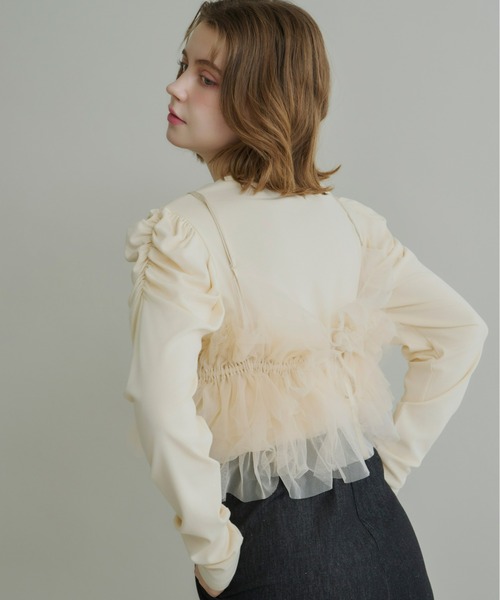 Olu.（オルドット）の「ショルダーデザインカラーカットソー（Tシャツ/カットソー・レディース・ホワイト/イエロー/ミント・FREE）」の5枚目の写真