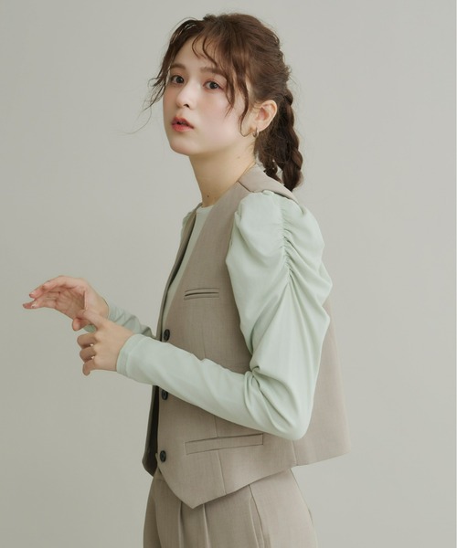 Olu.（オルドット）の「ショルダーデザインカラーカットソー（Tシャツ/カットソー・レディース・ホワイト/イエロー/ミント・FREE）」の11枚目の写真