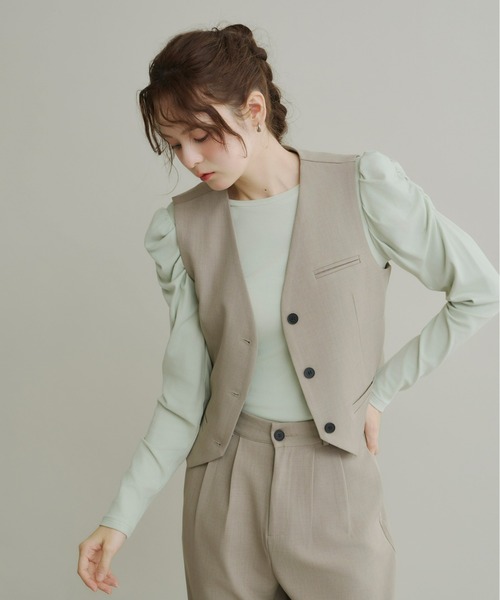 Olu.（オルドット）の「ショルダーデザインカラーカットソー（Tシャツ/カットソー・レディース・ホワイト/イエロー/ミント・FREE）」の10枚目の写真