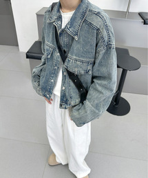 EFFECTION（エフェクション）の「【neos】ルーズシルエット ヴィンテージウォッシュ ショート丈 デニム ジャケット（デニムジャケット）」