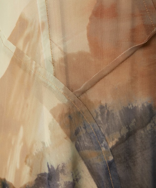 Ameri（アメリ）の「【AMERI/アメリ】ELIZABETH STAINED GLASS SHEER DRESS/エリザベススタンドグラスシアードレス（ワンピース・レディース・ブラウン・M/S）」の11枚目の写真