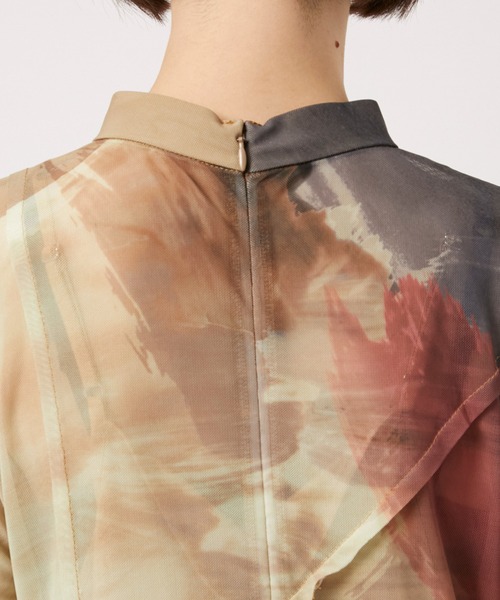 Ameri（アメリ）の「【AMERI/アメリ】ELIZABETH STAINED GLASS SHEER DRESS/エリザベススタンドグラスシアードレス（ワンピース・レディース・ブラウン・M/S）」の13枚目の写真