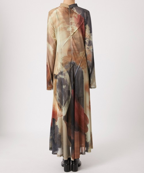 Ameri（アメリ）の「【AMERI/アメリ】ELIZABETH STAINED GLASS SHEER DRESS/エリザベススタンドグラスシアードレス（ワンピース・レディース・ブラウン・M/S）」の7枚目の写真