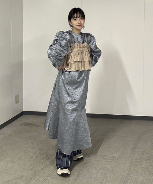 Green　Parks（グリーンパークス）の「リブニットパンツ（その他パンツ・レディース・ネイビー/ブルー・FREE）」の3枚目の写真