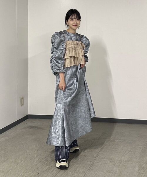 Green　Parks（グリーンパークス）の「リブニットパンツ（その他パンツ・レディース・ネイビー/ブルー・FREE）」の4枚目の写真