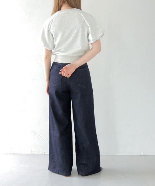cheriella（シェリエラ）の「【HER CLOSET×cheriella】ハイウエストタックワイドデニムパンツ HIGH WAIST TUCK WIDE DENIM PANTS（デニムパンツ・レディース・ブラック/インディゴブルー・L/M/S）」の21枚目の写真