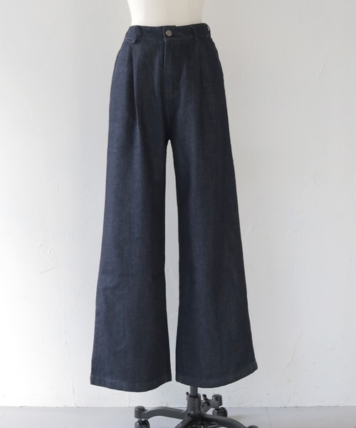 cheriella（シェリエラ）の「【HER CLOSET×cheriella】ハイウエストタックワイドデニムパンツ HIGH WAIST TUCK WIDE DENIM PANTS（デニムパンツ・レディース・ブラック/インディゴブルー・L/M/S）」の13枚目の写真