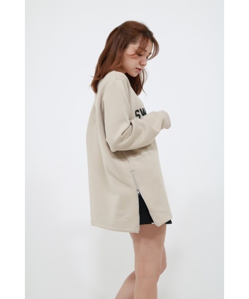 SWINGGGR（スウィンガー）の「SWINGGGR/スウィンガー/SIDE ZIP PUNCH CREW（スウェット・メンズ・ブラック/ベージュ・1/2/4/3）」の20枚目の写真