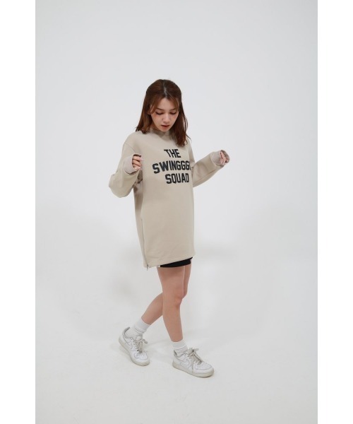 SWINGGGR（スウィンガー）の「SWINGGGR/スウィンガー/SIDE ZIP PUNCH CREW（スウェット・メンズ・ブラック/ベージュ・1/2/4/3）」の21枚目の写真