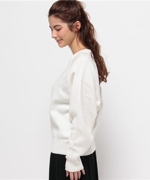 mystic（ミスティック）の「【mystic】ウォッシャブルドルマンニット（ニット/セーター・レディース・ブルー/グレー/オフホワイト/キャメル・ﾌﾘ-）」の6枚目の写真