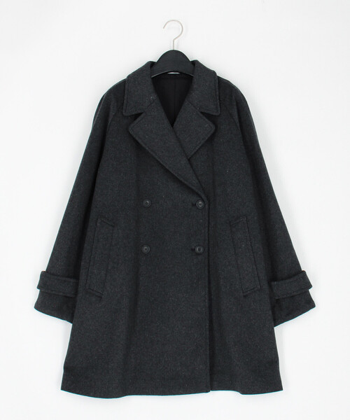 COMME CA（コムサ）の「ウールショートビーバー コート（その他アウター・レディース・グレー/チャコール/キャメル・11号/9号）」の3枚目の写真