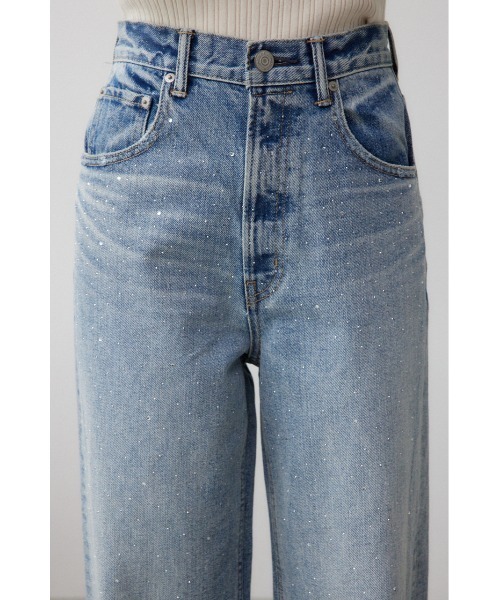 moussy ラメワイドデニム MOUSSY（マウジー）の「GLITTER DENIM WIDE STRAIGHT（デニム