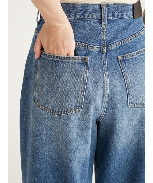 emmi(エミ)の「リサイクルコットンタックデニムパンツ(デニムパンツ・レディース・ブラック/インディゴブルー・0/1)」の11枚目の写真