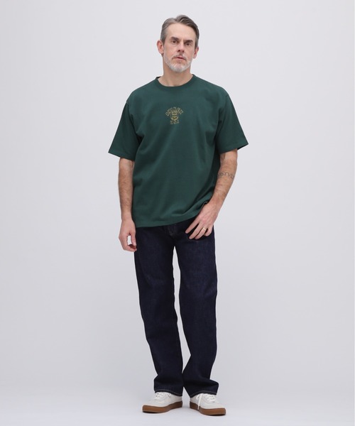 AVIREX(アヴィレックス)の「《WEB&DEPOT限定》ONE POINT EMB T-SHIRT"VARSITY LOGO" / ワンポイントロゴ 刺繍 半袖Tシャツ / AVIREX / アヴィレックス(Tシャツ/カットソー・メンズ・ホワイト/ブラック/ダークグリーン/ピンク・MEDIUM/LARGE/X-LARGE/XX-LARGE)」の15枚目の写真