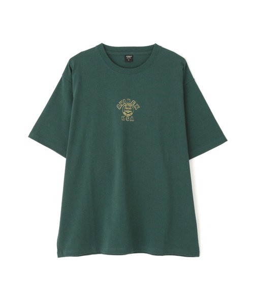 AVIREX(アヴィレックス)の「《WEB&DEPOT限定》ONE POINT EMB T-SHIRT"VARSITY LOGO" / ワンポイントロゴ 刺繍 半袖Tシャツ / AVIREX / アヴィレックス(Tシャツ/カットソー・メンズ・ホワイト/ブラック/ダークグリーン/ピンク・MEDIUM/LARGE/X-LARGE/XX-LARGE)」の14枚目の写真