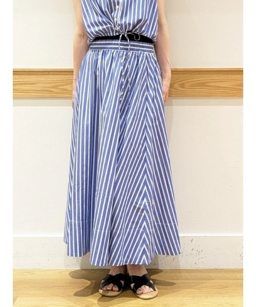 GAP(ギャップ)の「ポプリン マキシスカート(スカート・レディース・ベージュ/ブラック/オフホワイト/ホワイト×ブルー・M/S/XXS/XS/L)」の10枚目の写真