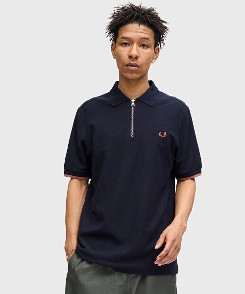 FRED PERRY ポロシャツ　グレー 中古・古着通販】stussy (ステューシー) FRED PERRY (フレッド