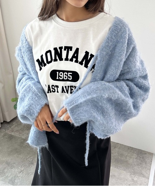 INGNI（イング）の「アソートロゴロングTシャツ（Tシャツ/カットソー・レディース・グレー系6/ブラック×ホワイト/ブラック×シルバー/ホワイト系その他2/ホワイト×シルバー/ブラック系その他/ホワイト×ブラック/ライトグレー系6/ベージュ系7・M）」の20枚目の写真