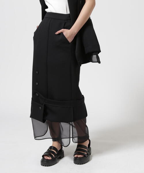 UN3D.（アンスリード）の「UN3D./アンスリード/SHEER LAYERED SK/シアーレイヤードスカート（スカート・レディース・ベージュ/ブラック・36）」の17枚目の写真