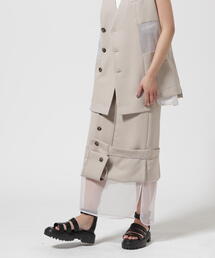 UN3D./アンスリード/SHEER LAYERED SK/シアーレイヤードスカート