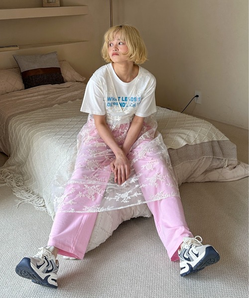 PILIT（ピリット）の「カラフルコンパクトTee（Tシャツ/カットソー・レディース・オフホワイト/ブルー/ネイビー/イエロー/レッド・MEDIUM）」の10枚目の写真