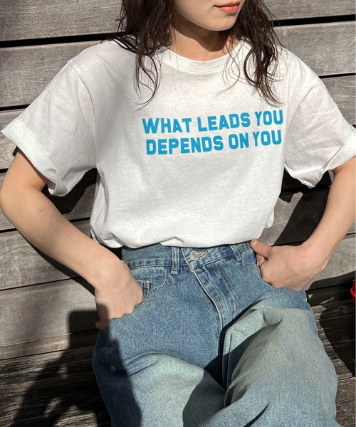 PILIT（ピリット）の「カラフルコンパクトTee（Tシャツ/カットソー・レディース・オフホワイト/ブルー/ネイビー/イエロー/レッド・MEDIUM）」の18枚目の写真