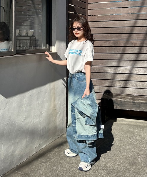 PILIT（ピリット）の「カラフルコンパクトTee（Tシャツ/カットソー・レディース・オフホワイト/ブルー/ネイビー/イエロー/レッド・MEDIUM）」の20枚目の写真