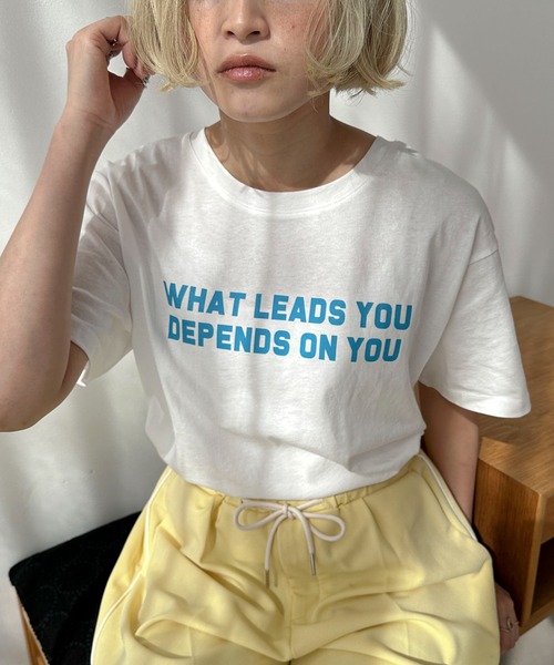 PILIT（ピリット）の「カラフルコンパクトTee（Tシャツ/カットソー・レディース・オフホワイト/ブルー/ネイビー/イエロー/レッド・MEDIUM）」の21枚目の写真