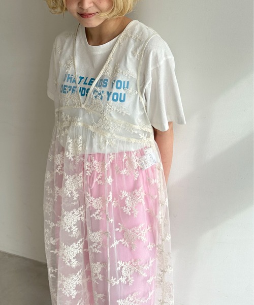 PILIT（ピリット）の「カラフルコンパクトTee（Tシャツ/カットソー・レディース・オフホワイト/ブルー/ネイビー/イエロー/レッド・MEDIUM）」の7枚目の写真