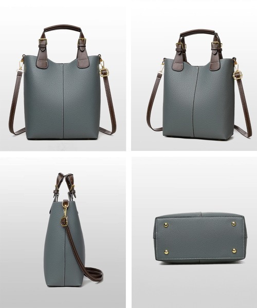 Miniministore（ミニミニストア）の「ショルダーバッグ ポーチ付き 大容量（ショルダーバッグ・レディース・ブラック/ブルーグレー/ダークベージュ・FREE）」の10枚目の写真