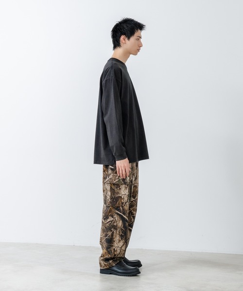 SAVIER(サビアー)の「【SAVIER/サビアー】オーバーサイズ ポケット付クルーネックロンT ワンポイント刺繍 ブランドロゴ(Tシャツ/カットソー・メンズ・ホワイト/ブラック・MEDIUM/LARGE)」の20枚目の写真