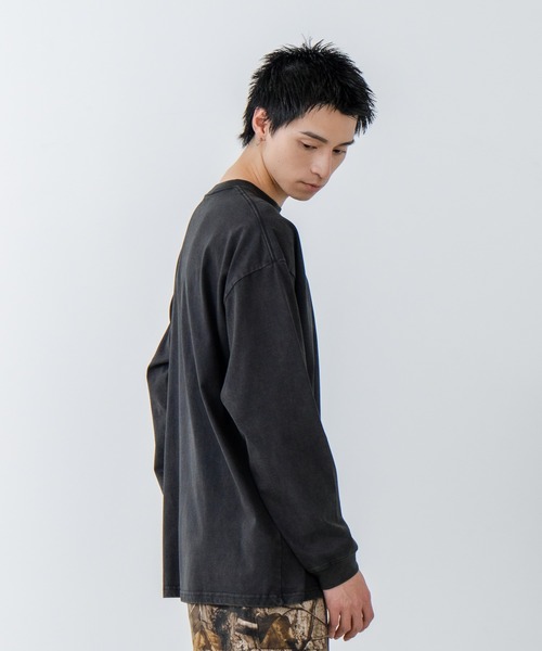 SAVIER(サビアー)の「【SAVIER/サビアー】オーバーサイズ ポケット付クルーネックロンT ワンポイント刺繍 ブランドロゴ(Tシャツ/カットソー・メンズ・ホワイト/ブラック・MEDIUM/LARGE)」の15枚目の写真